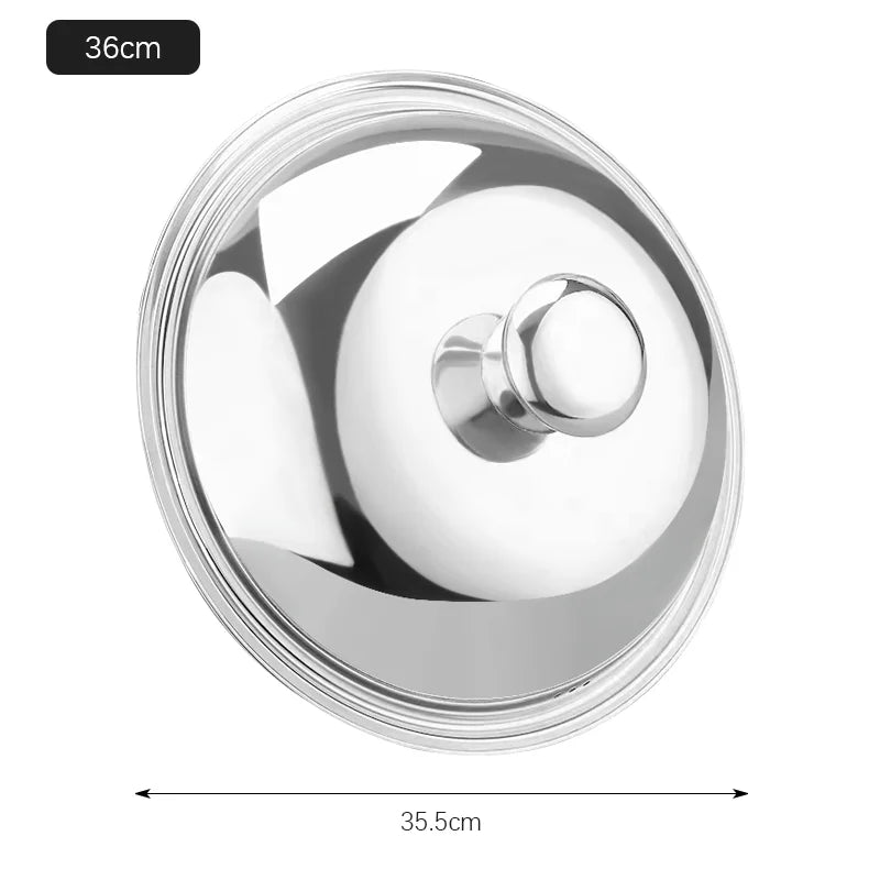 Stainless Steel Wok Lid 30–38cm | Universal Pot Cover