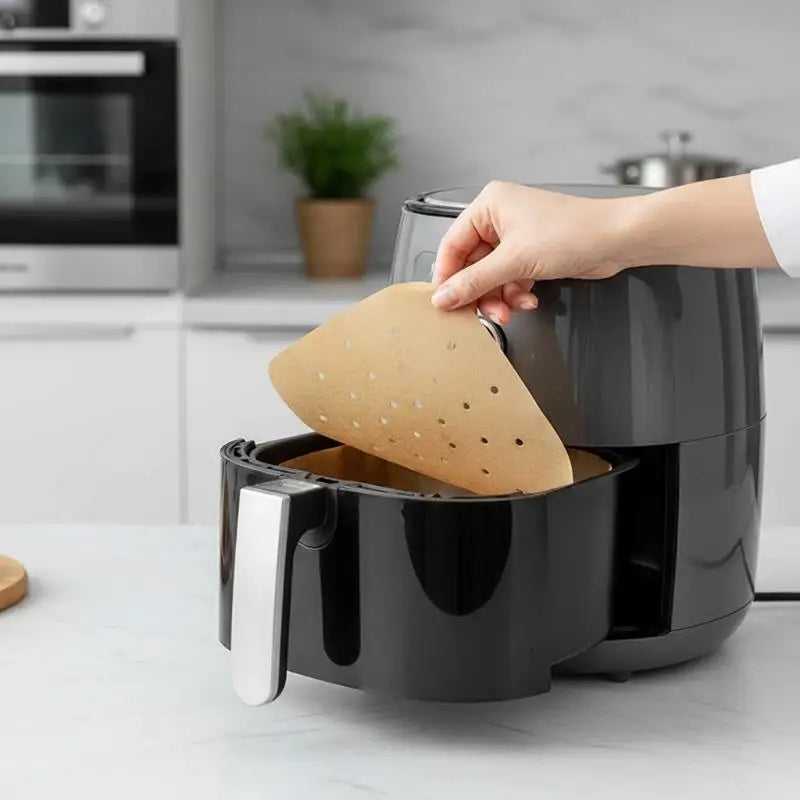 Square Air Fryer Parchment Liners Non-Stick – 100 Sheets