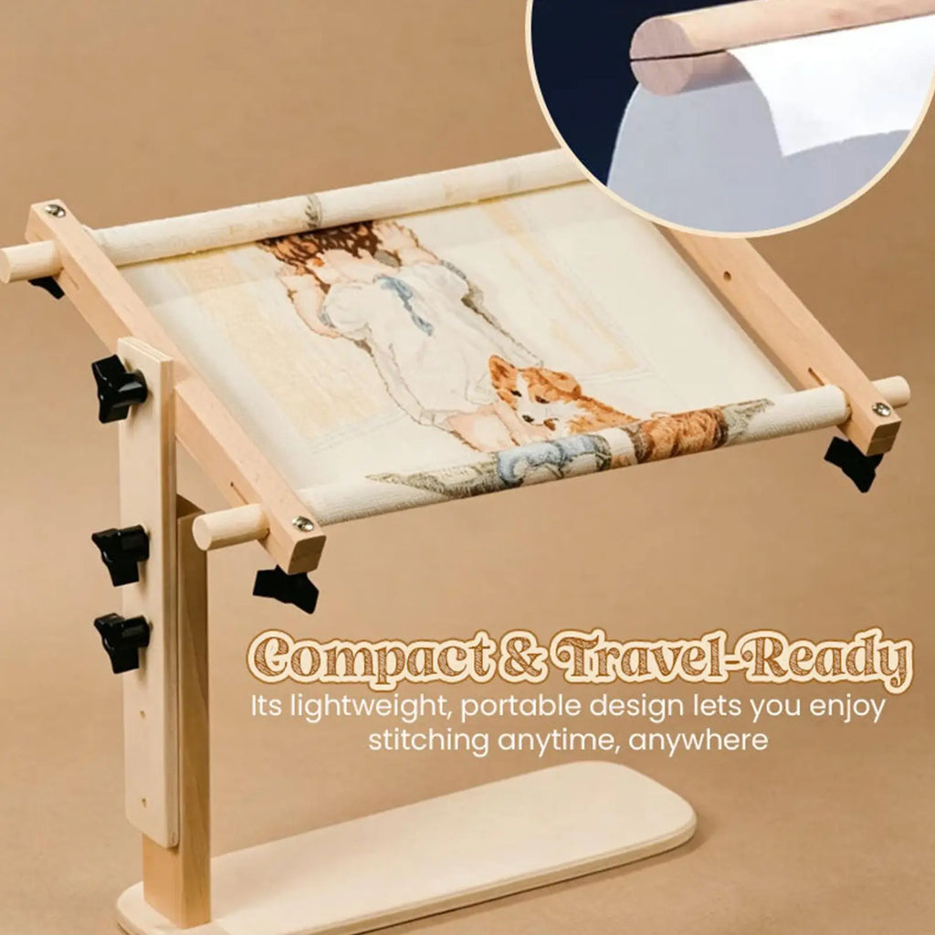 Adjustable Embroidery Hoop Stand – Hands-Free Desktop Frame