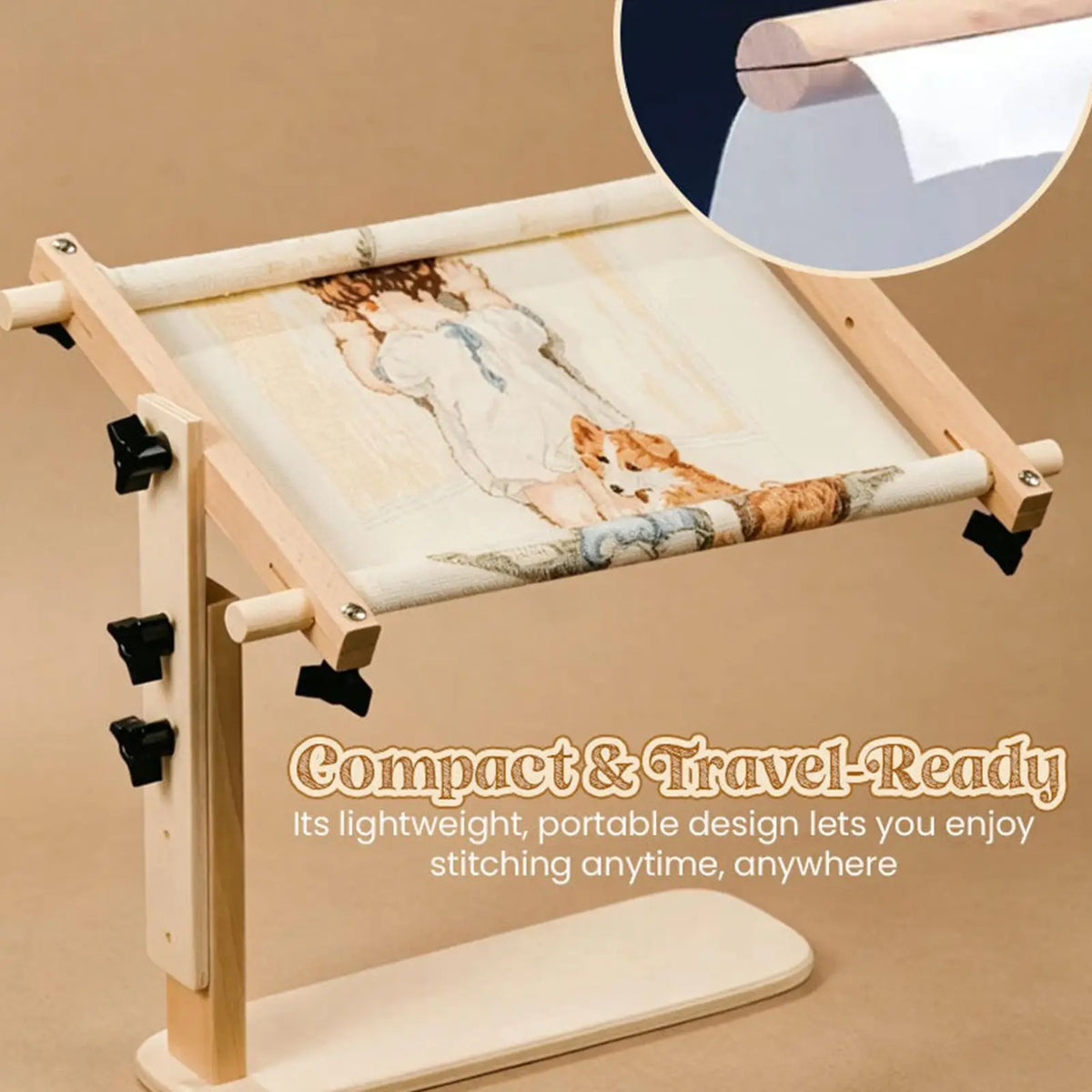 Adjustable Embroidery Hoop Stand – Hands-Free Desktop Frame