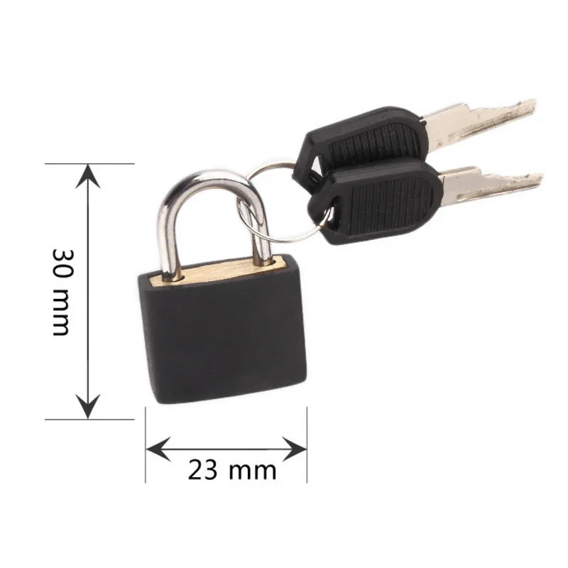 Mini Steel Keyed Padlock – Travel Luggage & Diary Lock + 2 Keys