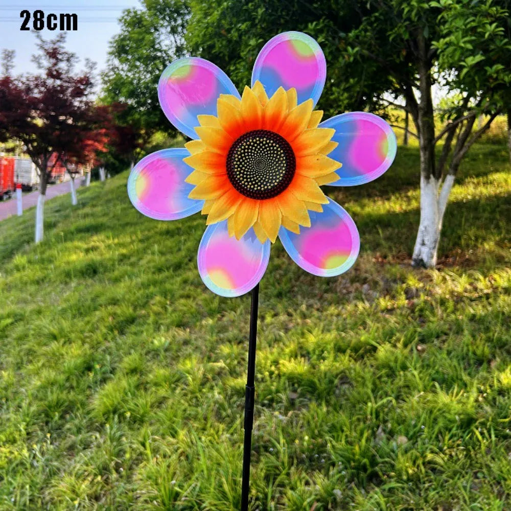 Sunflower Wind Spinner – Double-Layer Garden Windmill 28/37cm