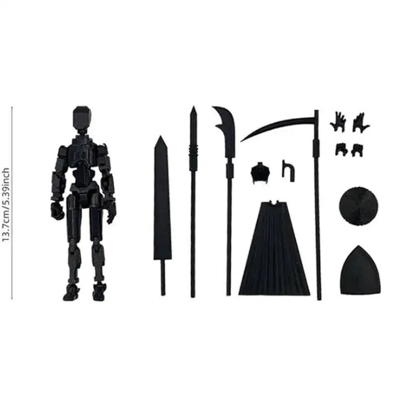 T13 Lucky13 3D Printed Multi-Jointed Robot Action Figure