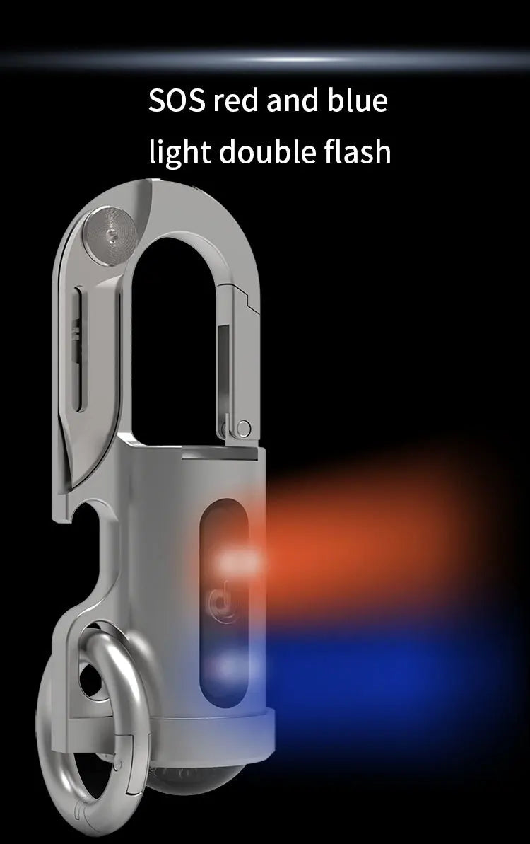 1200LM Keychain Flashlight IPX7 Waterproof Rechargeable Multi-Tool