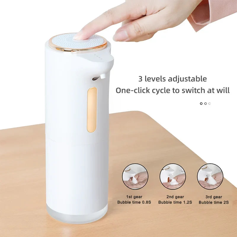 Touchless Foam Soap Dispenser | USB Rechargeable, 3-Level Sensor