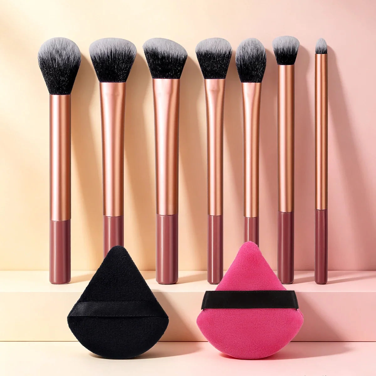 Nixie 7-Piece Makeup Brush Set – Blush, Powder & Eyeshadow