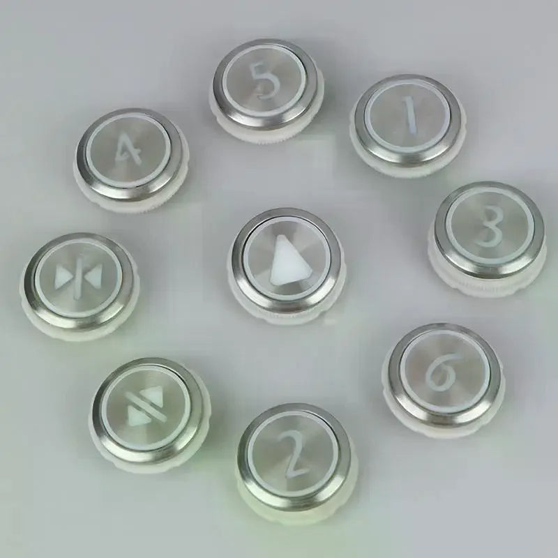 Round Stainless Steel Elevator Button – Floors 1-6 & Up/Down