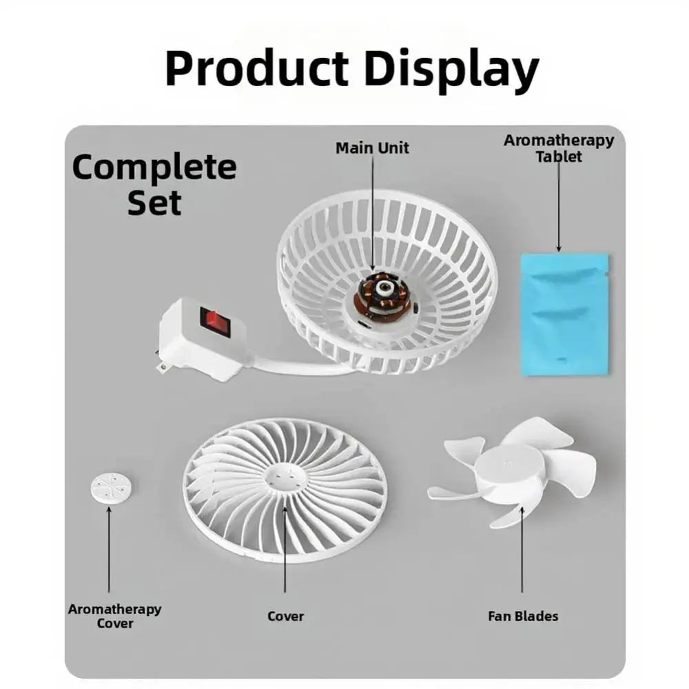 360° Rotatable Wall Socket Fan | Low Noise, Energy Saving