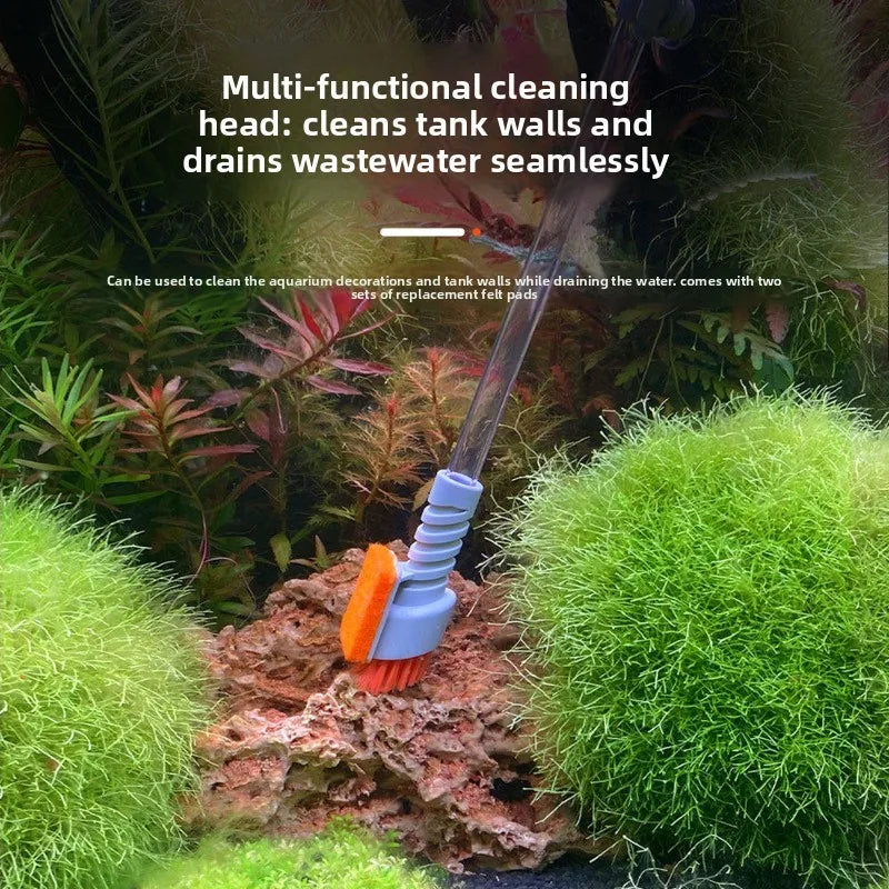 Aquarium Gravel Vacuum Manual Water Changer for Fish Tanks 20–40cm
