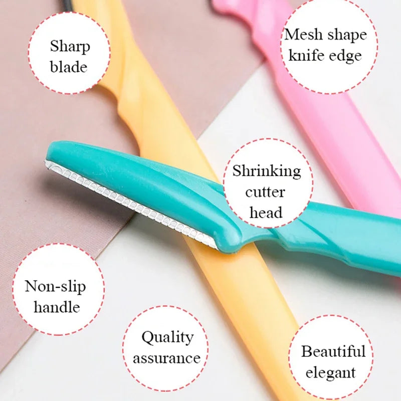 Eyebrow Trimming Razor & Scissors Set – Safe Grooming Kit