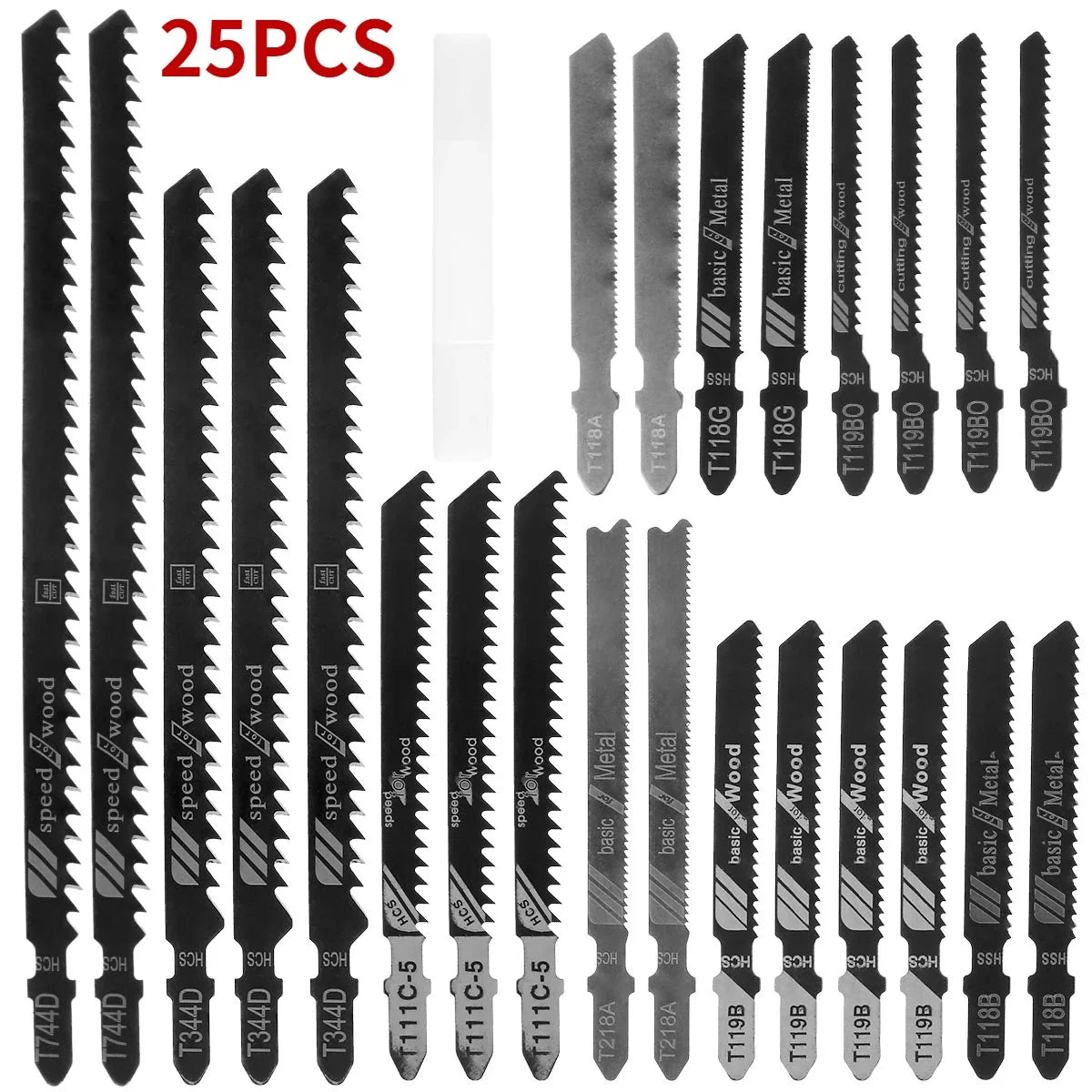 T-Shank Jigsaw Blades Set – Assorted Wood & Metal Cutting