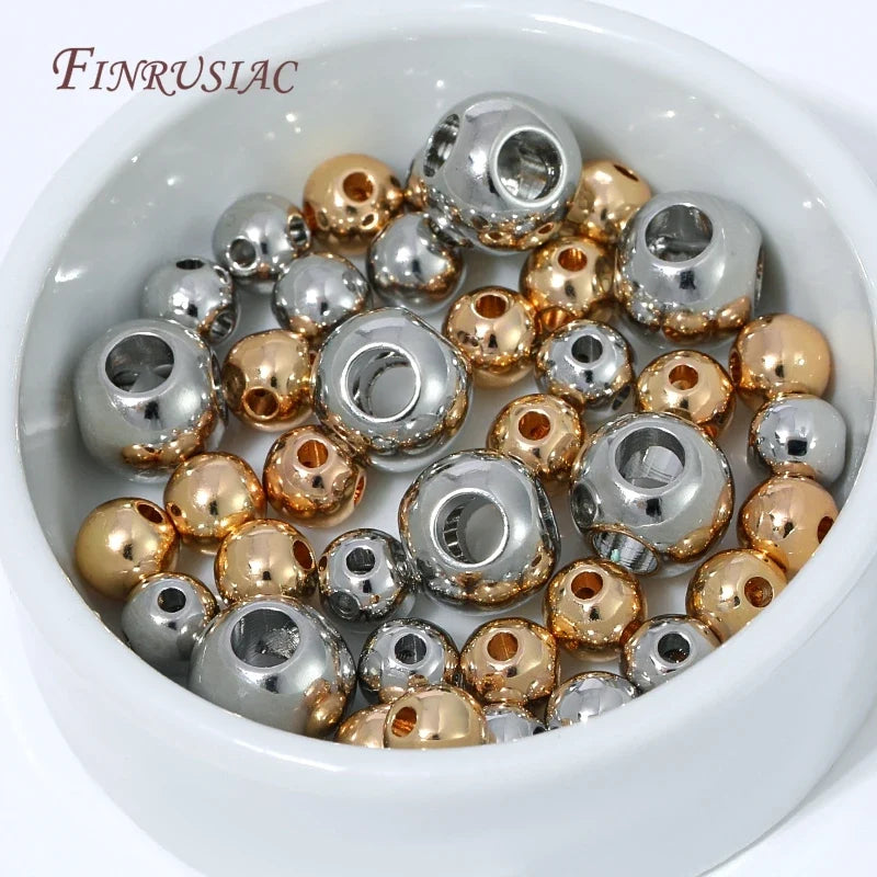 Gold Plated 4-Hole Round Spacer Beads – DIY Jewelry Making
