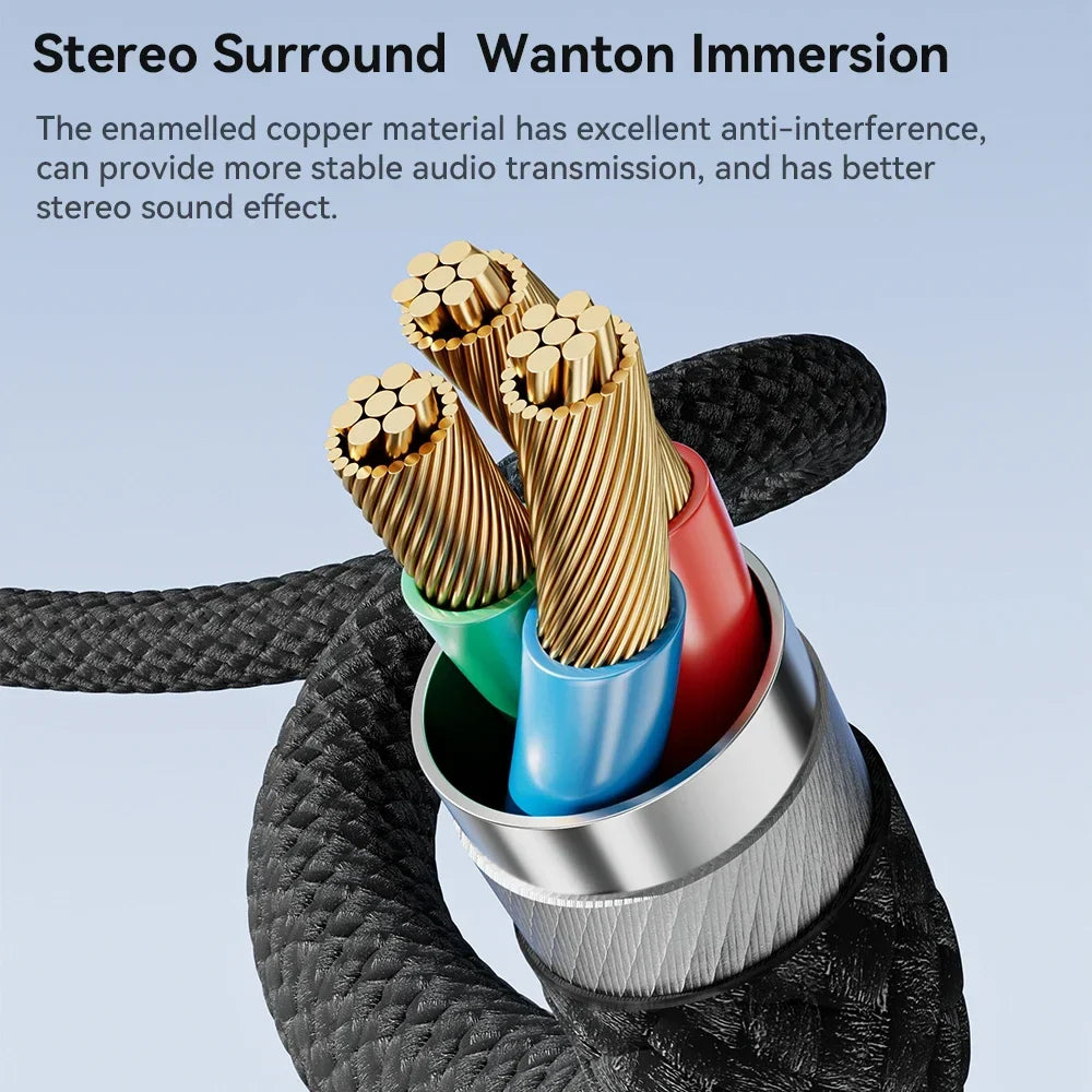 3.5mm to Dual RCA Male Splitter Audio Cable – TV, PC & Theater