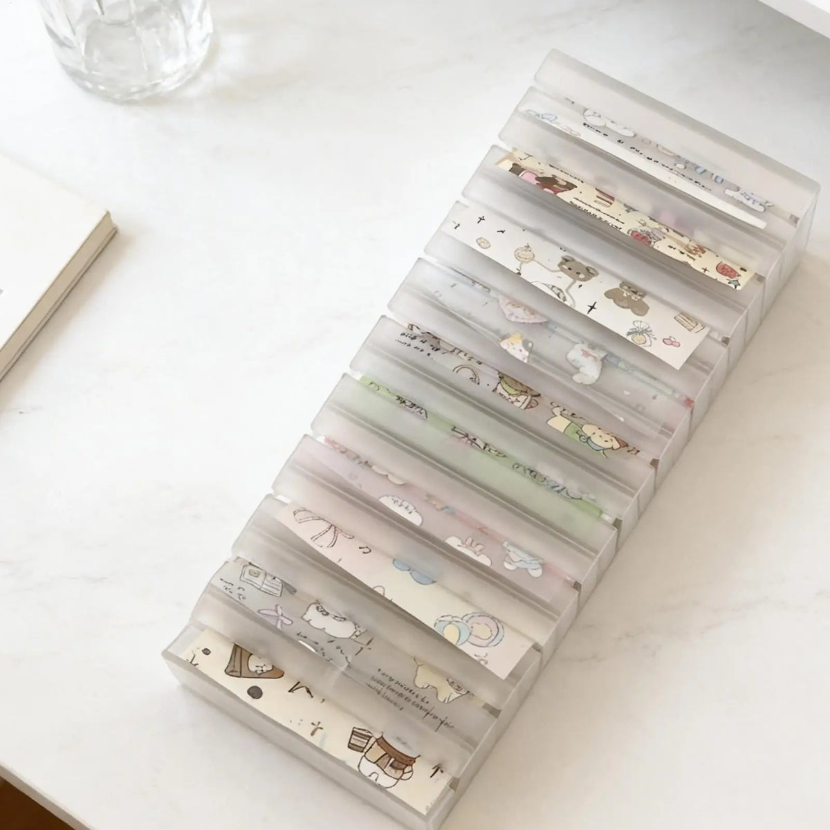 Nail Foil Storage Box – Transparent 10-Slot Organizer