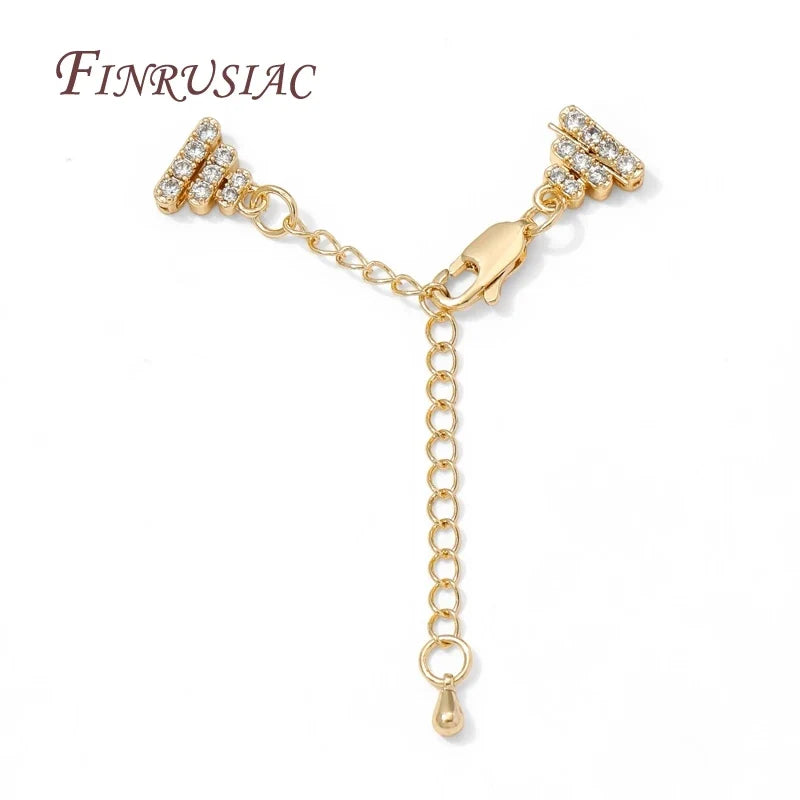 18K Gold Plated Extension Chain Spring Clasp – Pearl Necklace DIY