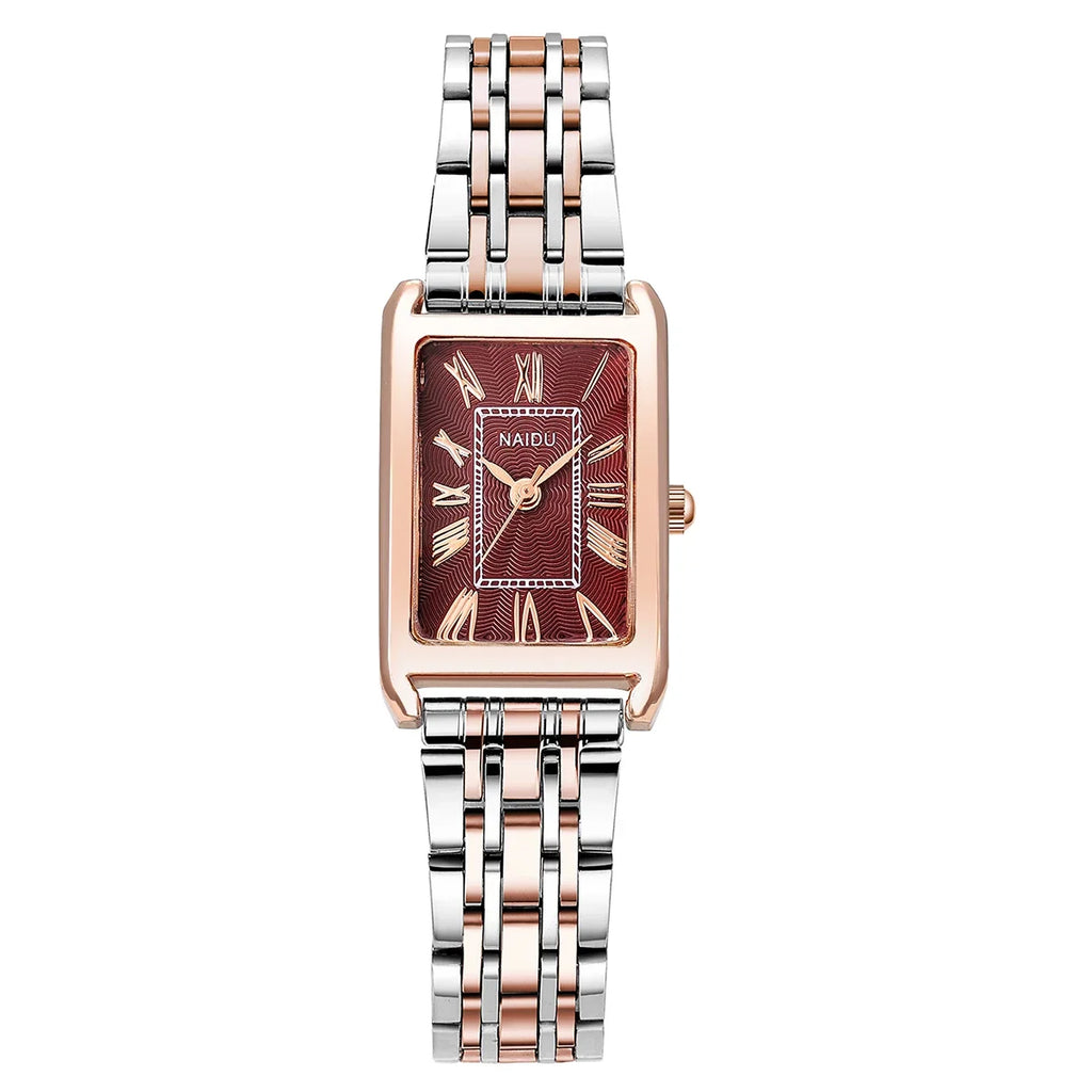 Casual Fashion Quartz Watch – Alloy Strap & Roman Numeral Dial