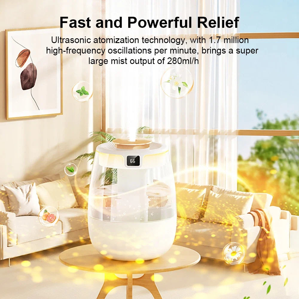Raugee 1300ml Dual Spray Aroma Humidifier | USB Night Light