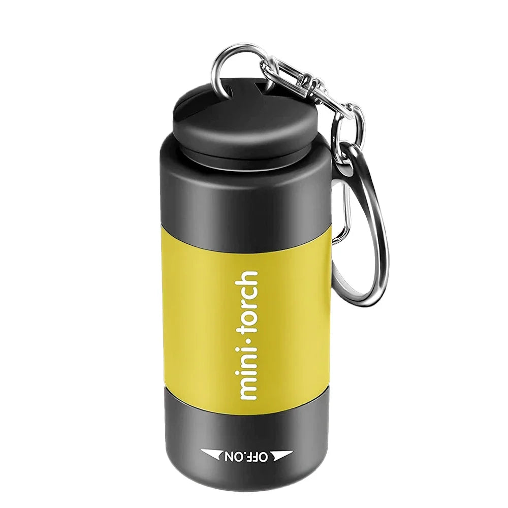 Mini LED Keychain Flashlight USB Rechargeable Waterproof EDC