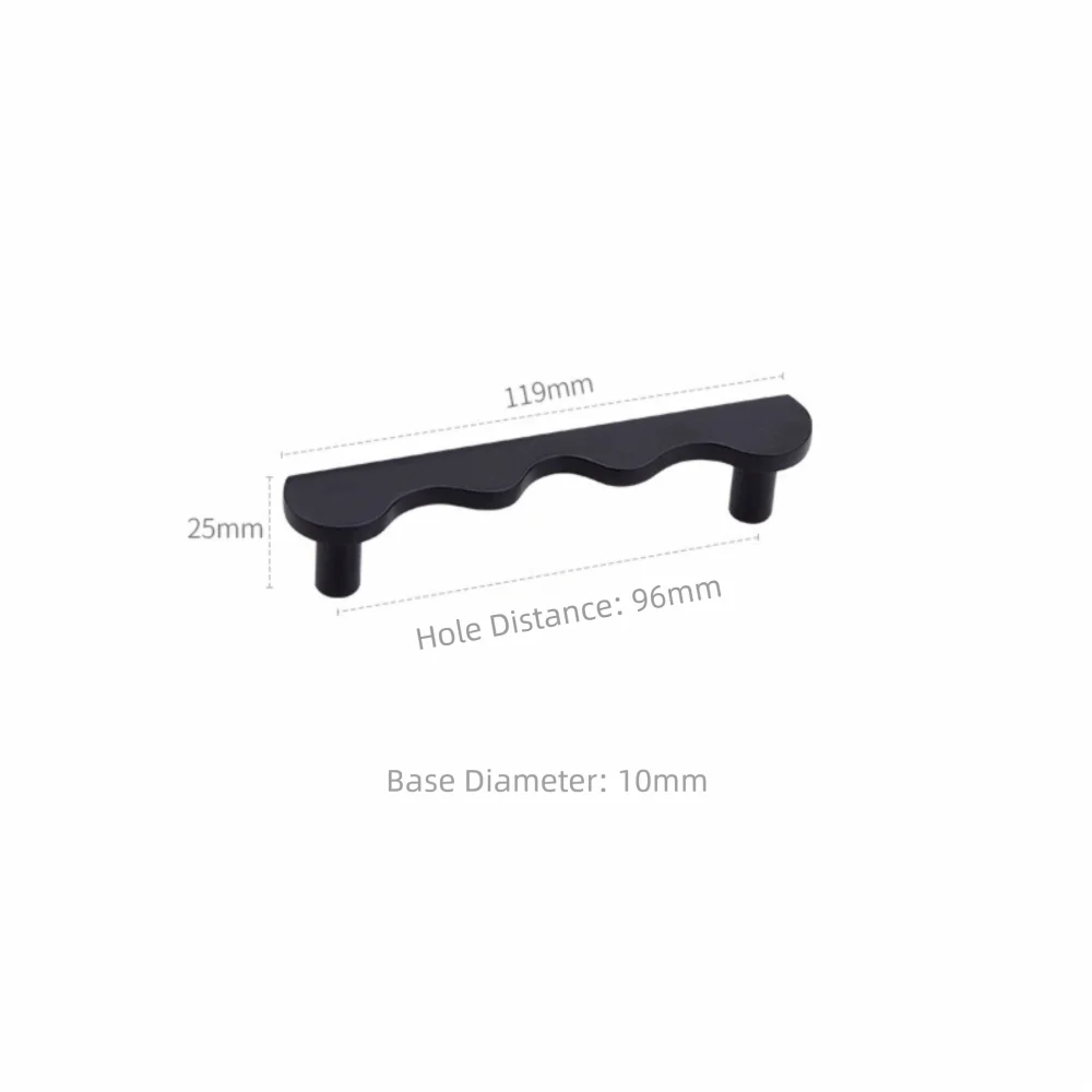 Modern Wave Brass Cabinet Handles & Drawer Pulls – Gold Bronze