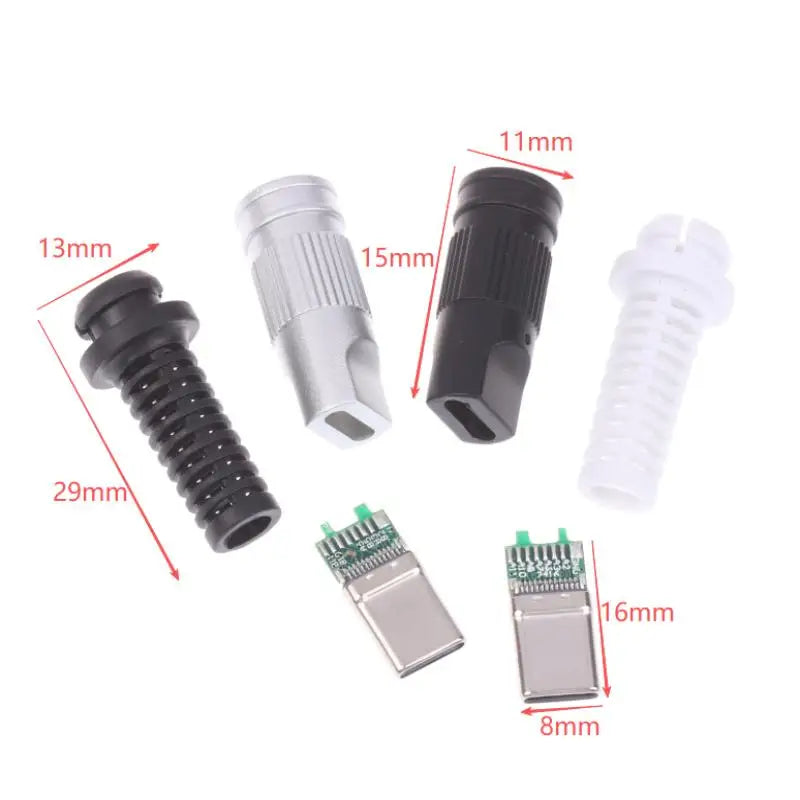 USB 3.1 24-Pin Type-C Male Solder Plug DIY Repair 2/5 Pack