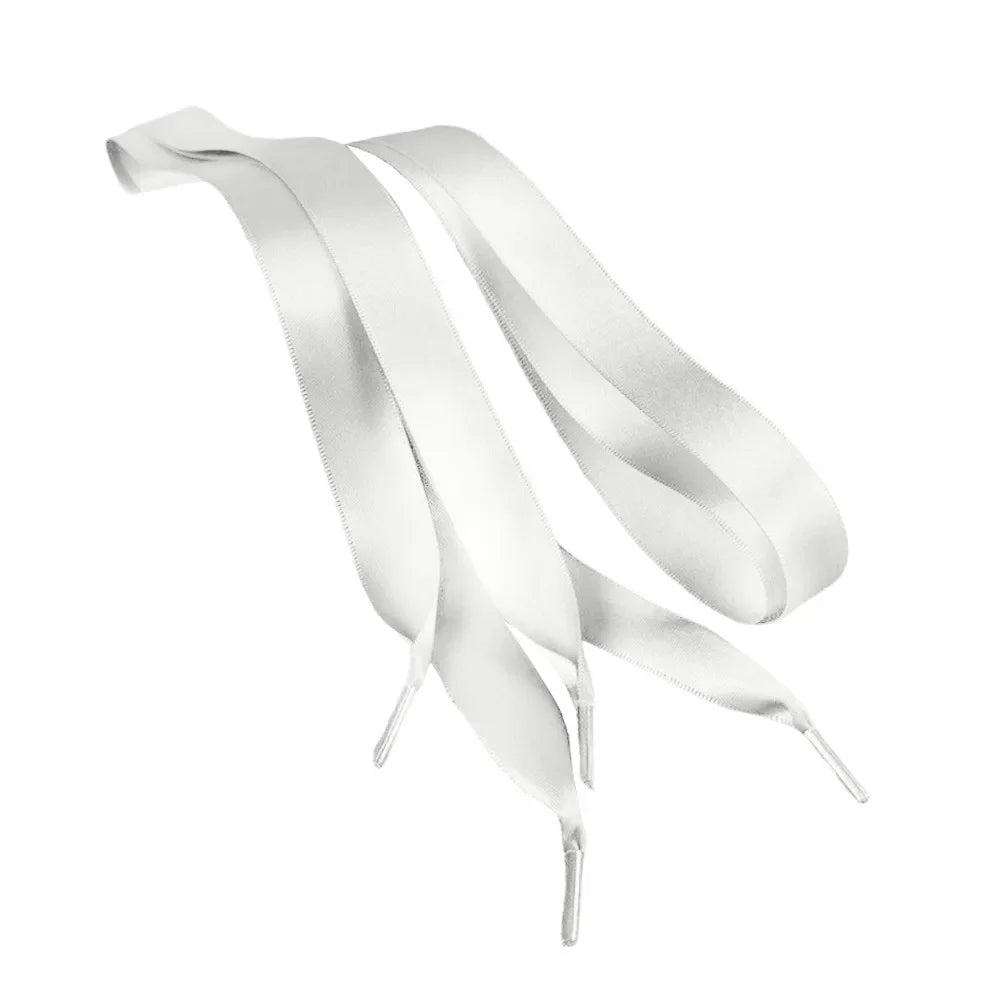 Satin Silk Flat Shoelaces – Smooth Double-Sided DIY Shoe Laces
