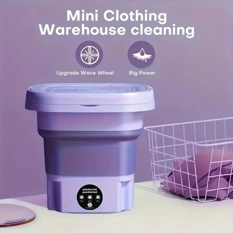 Portable Folding Mini Washing Machine – Compact Laundry Bucket