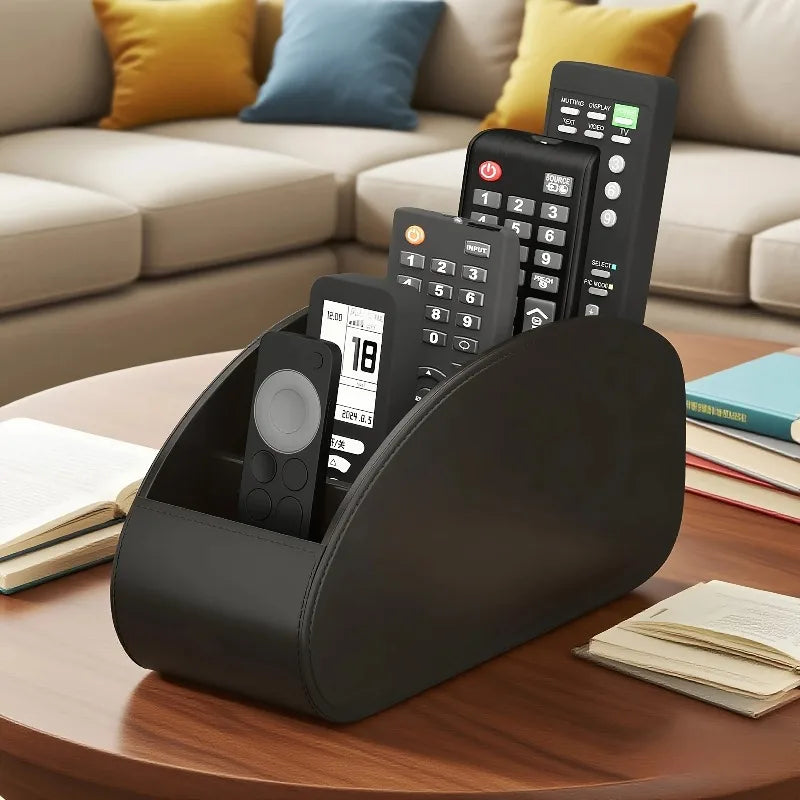Remote Control Holder Caddy Tray – Desktop & Bedside Organizer