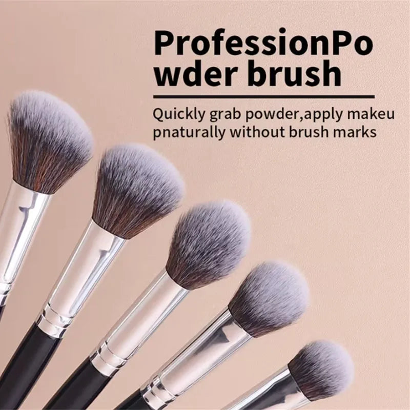4/5Pcs Makeup Brush Set – Blush, Foundation & Highlighter