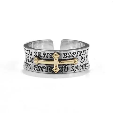 Vintage Cross Virgin Mary Adjustable Ring – Religious Fashion Jewelry