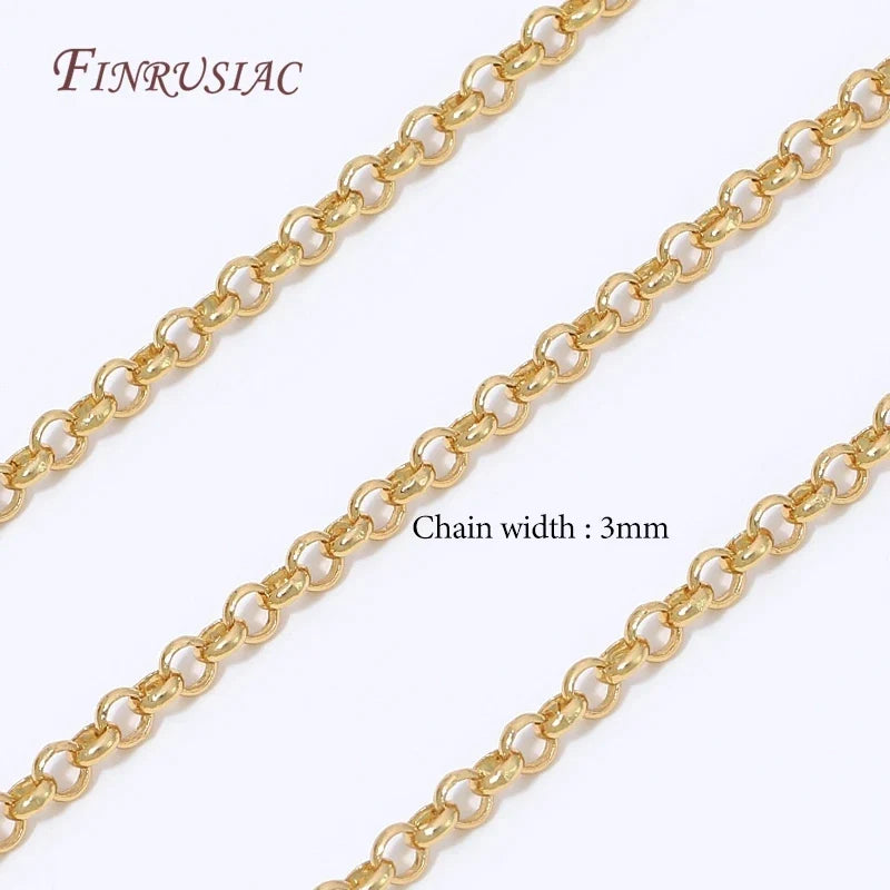 18K Gold Plated Oval Cable Chain Bulk Spool | DIY Jewelry