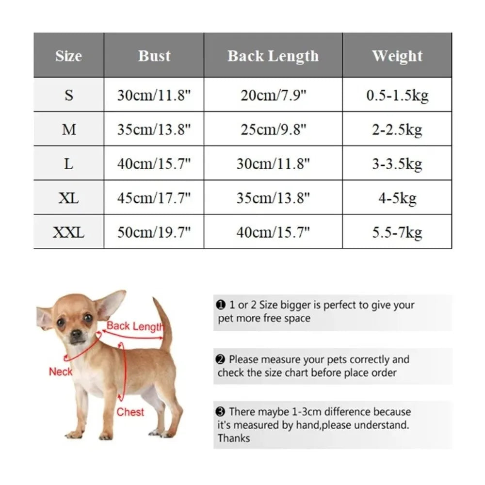 Winter Fleece Dog Sweater Coat for Small Dogs – S to XXL