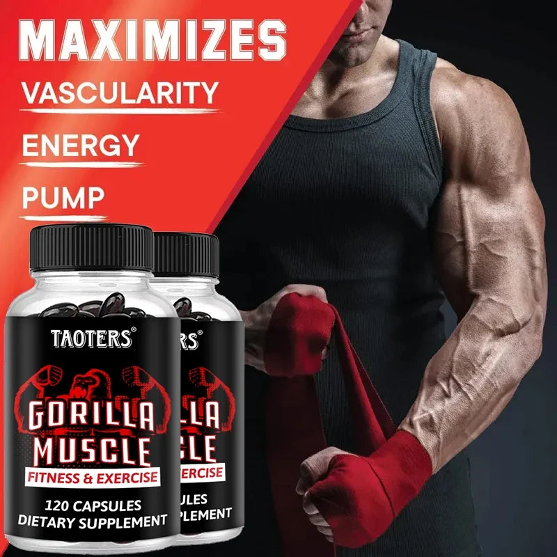 Gorilla Muscle Capsules – Horny Goat Weed, Ginseng & Maca Root