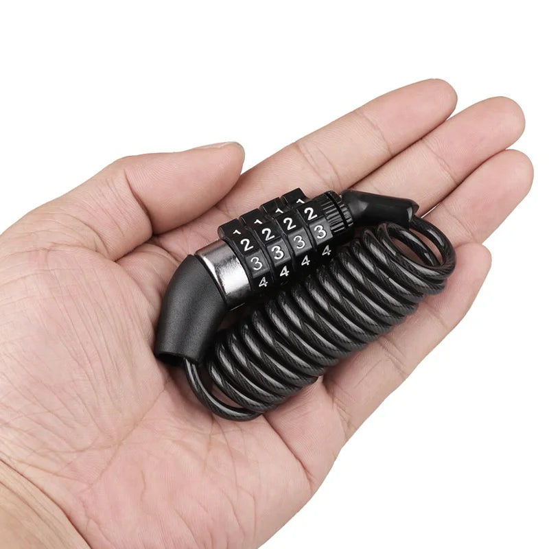Portable Bicycle Combination Cable Lock – Bike & Helmet Lock