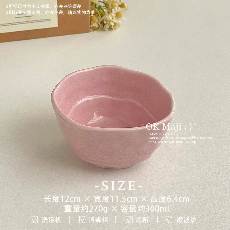 Cute Ceramic Bowl – Nordic Rice, Salad & Breakfast Bowl