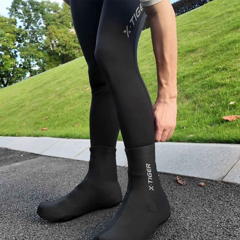 X-TIGER Winter Cycling Shoe Covers – Thermal Fleece Overshoes