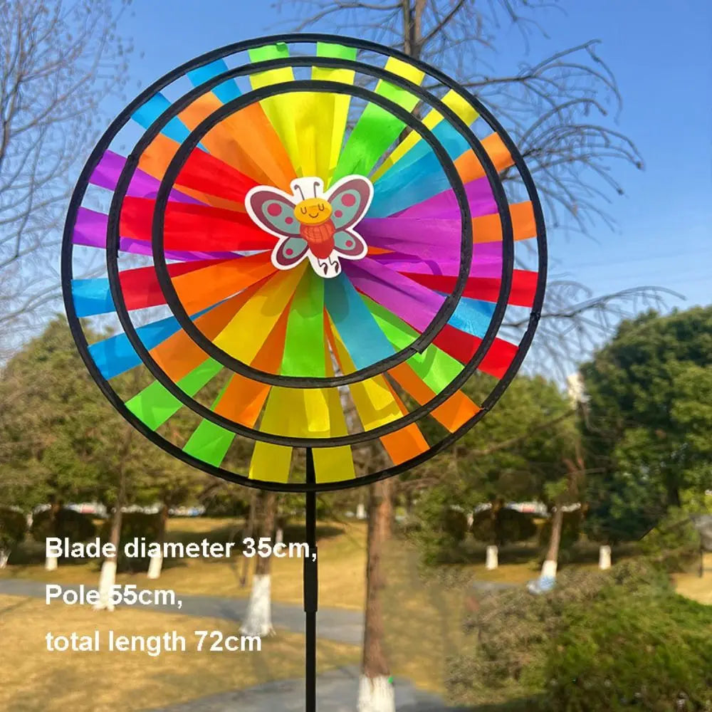 Sunflower Windmill Garden Pinwheel – Colorful Lawn Wind Spinner