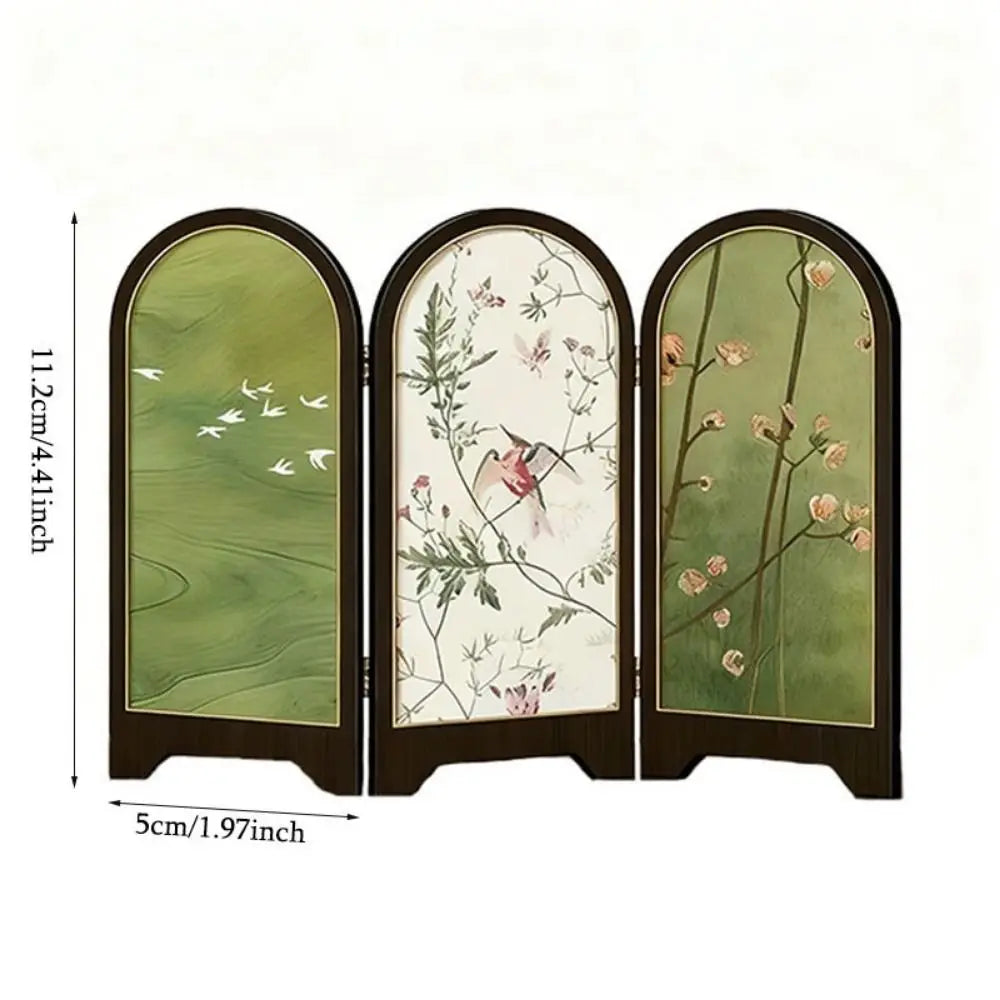 Miniature Folding Screen 1:12 Scale – Chinese Retro Dollhouse