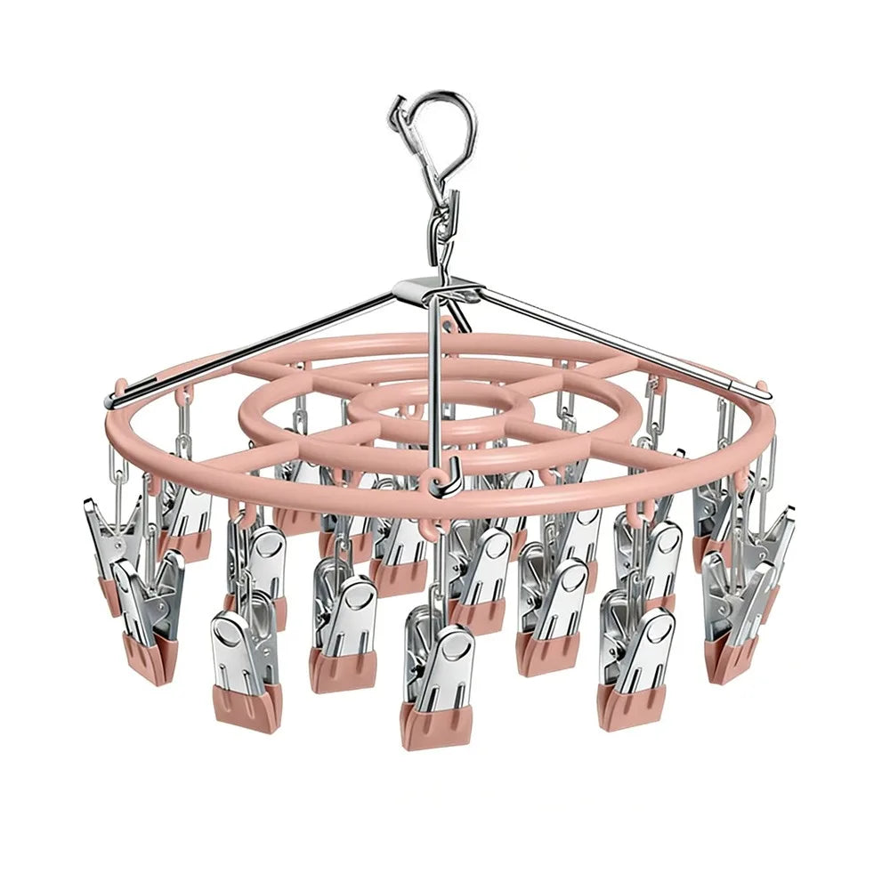 Stainless Steel Clothes Drying Rack 18/24 Non-Slip Clips