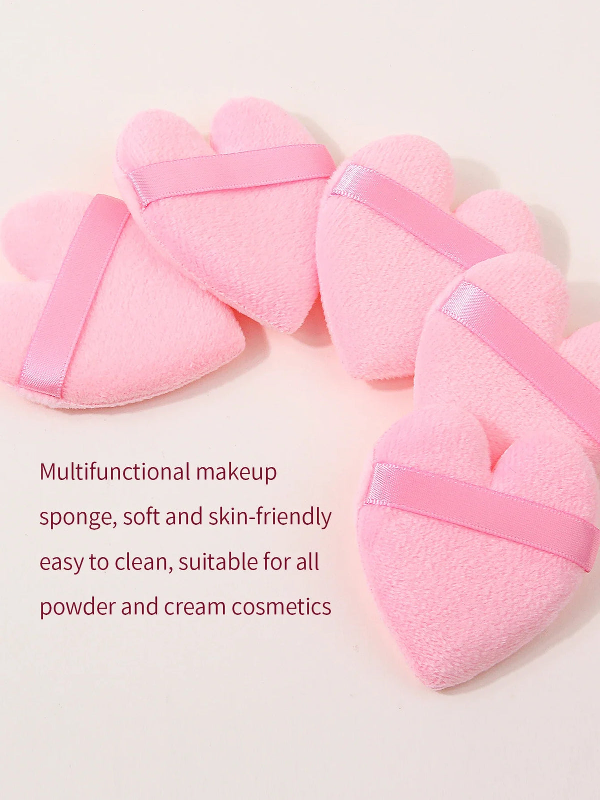 5Pcs Triangle Velvet Powder Puff – Reusable Makeup Sponge
