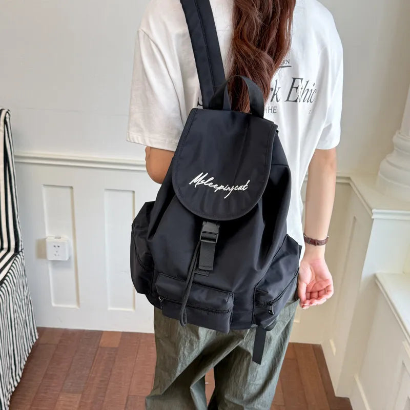 Japanese Canvas Backpack – Waterproof School & Travel Bag