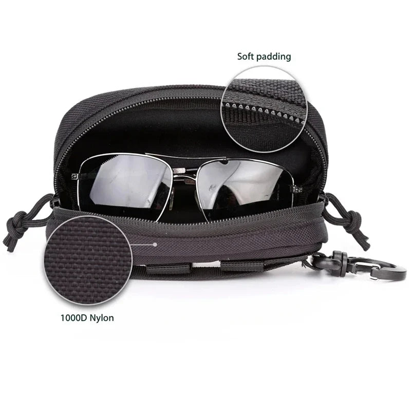 Tactical Eyeglass Case 1000D Nylon – Shockproof Sunglasses Box