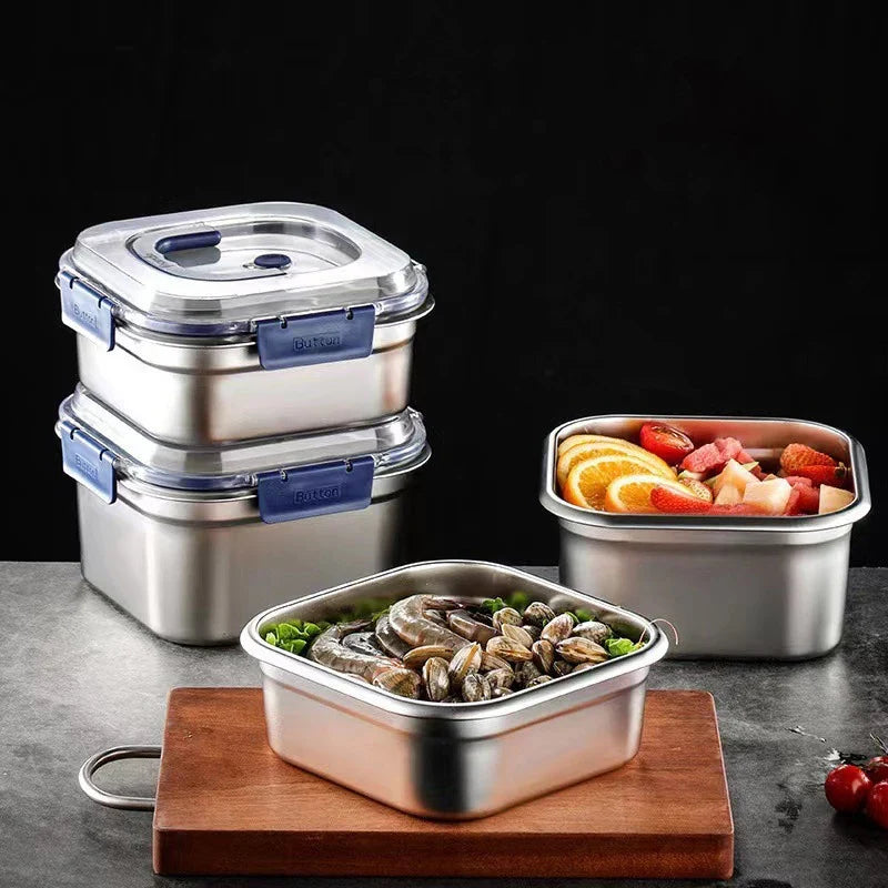 Stainless Steel Lunch Box Large Bento Box with Lid & Handle