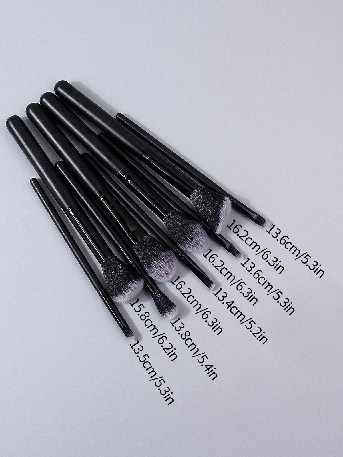 Nixie 9-Piece Black Makeup Brush Set – Blush & Contour