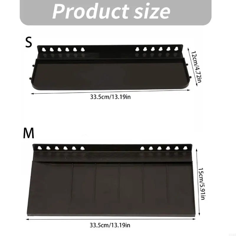 Matte Black Painting Tray Attachment | Easel Art Supply Shelf