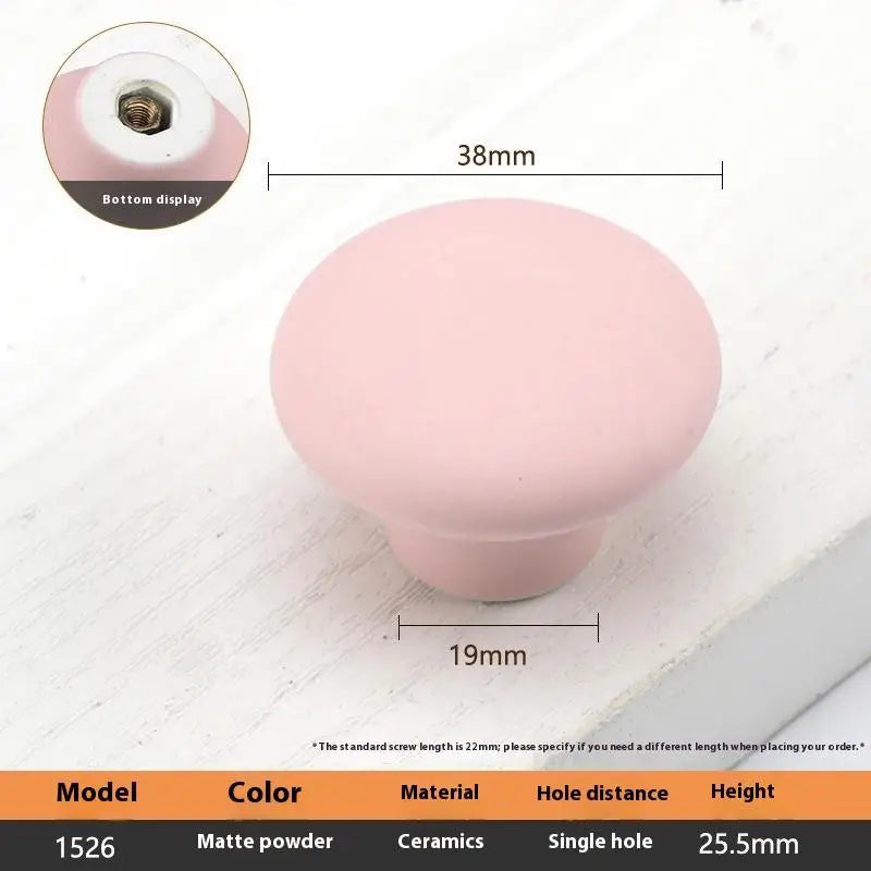 Nordic Ceramic Macaron Kids Cabinet Knobs & Drawer Handles