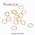 Gold Plated Open Jump Rings 3–8mm | DIY Jewelry Connectors