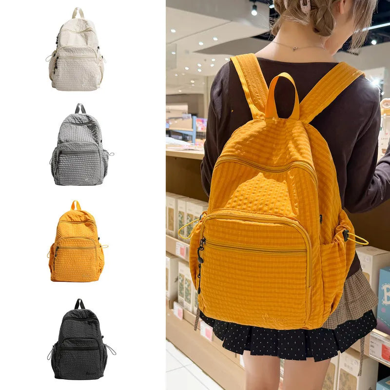 Nixie Waterproof Plaid Backpack – Lightweight Hiking Travel Bag