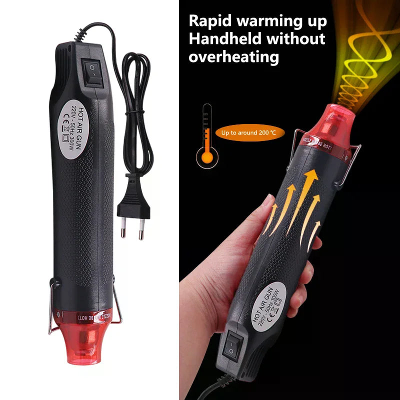 220V 300W Mini Hot Air Gun DIY Craft Tool with Stand