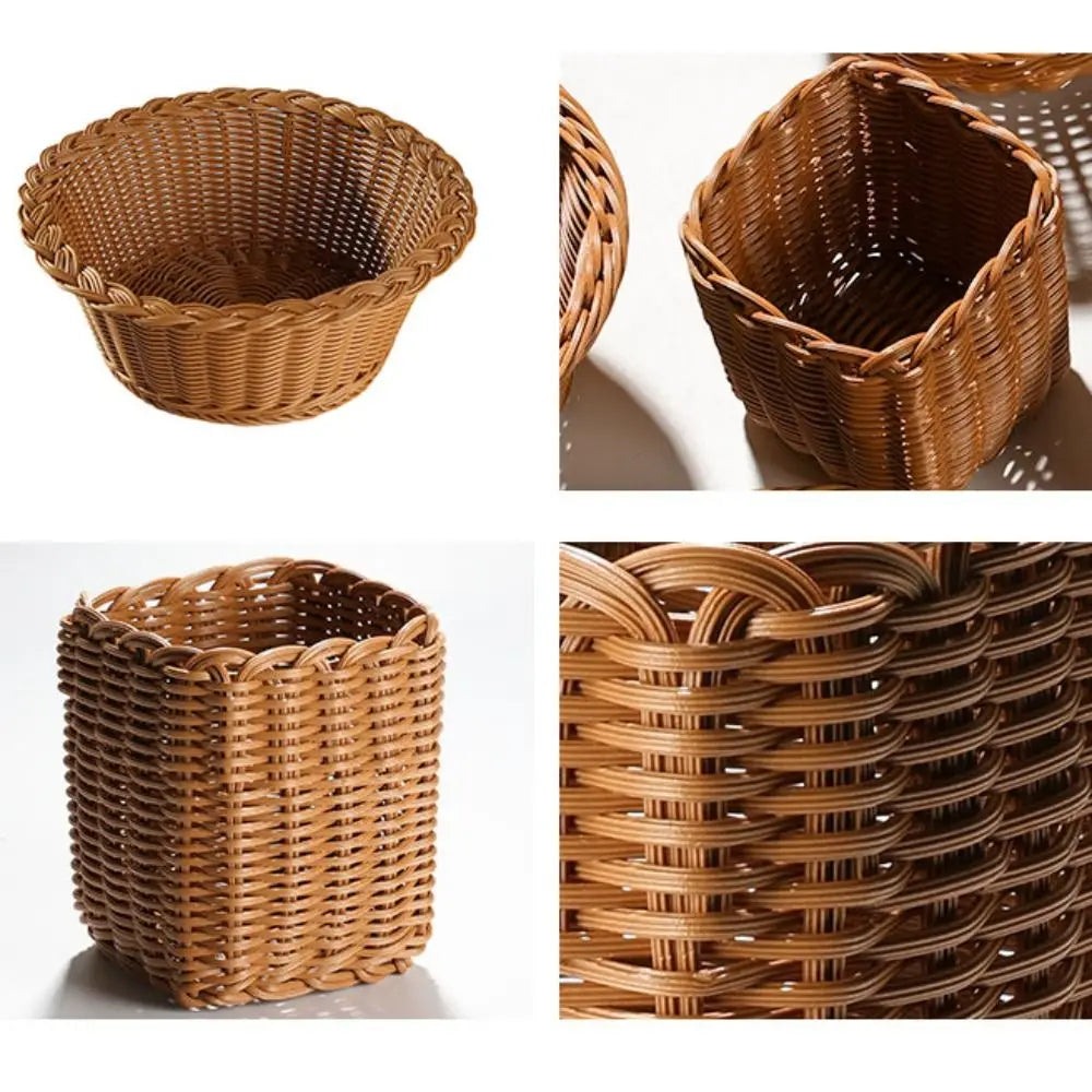 Handwoven Wicker Serving Baskets – 10 Styles | Rattan-Look