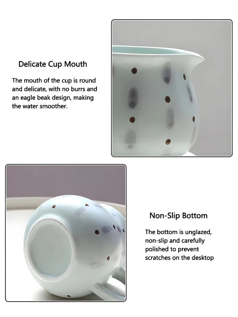 Hand-Painted Ceramic Pour Over Coffee Dripper & Carafe Set